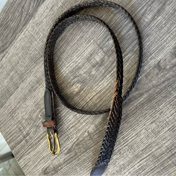 Bundle(2) size 36 Braided Leather Brown Belts - Picture 2 of 10